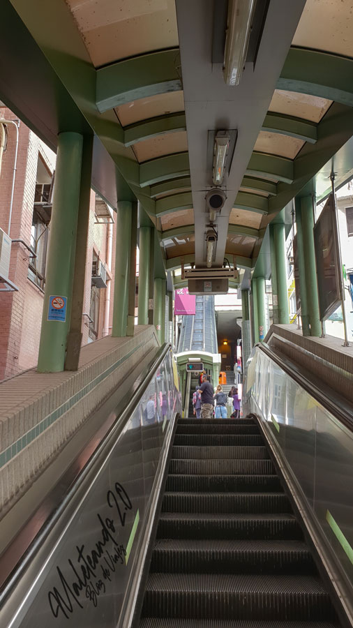 escaleras mecánicas Central-Mid-Levels en Hong Kong